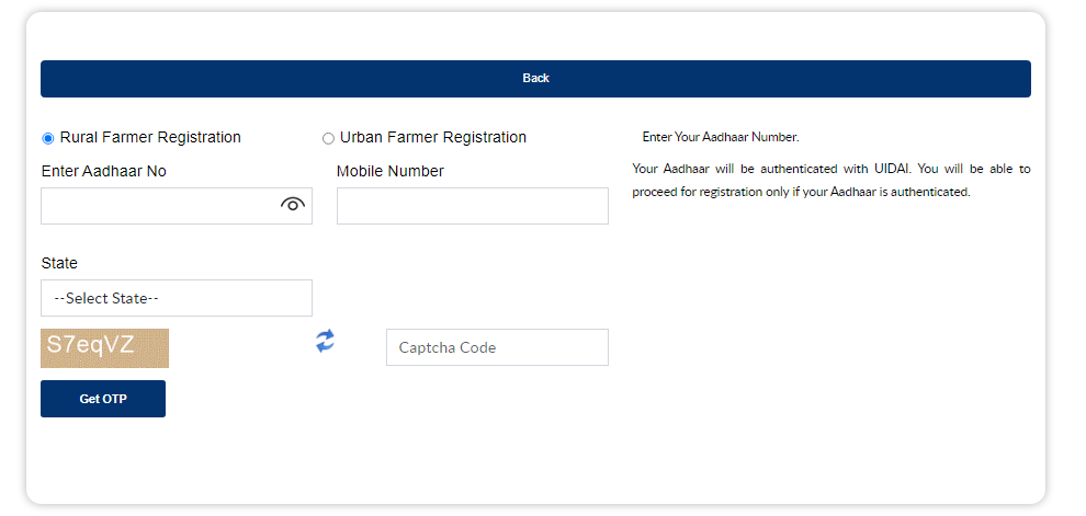 CM Kisan Status Registration