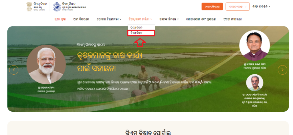 CM Kisan Yojana Odisha Beneficiary List