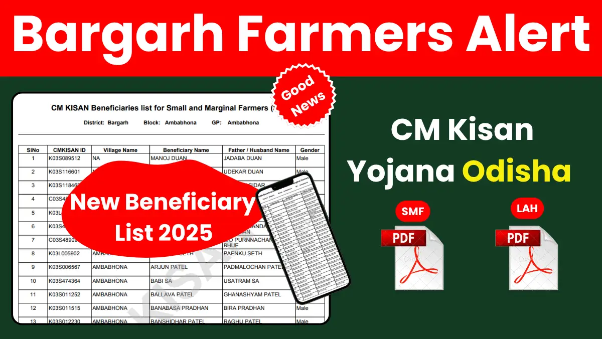 Odisha CM Kisan New List